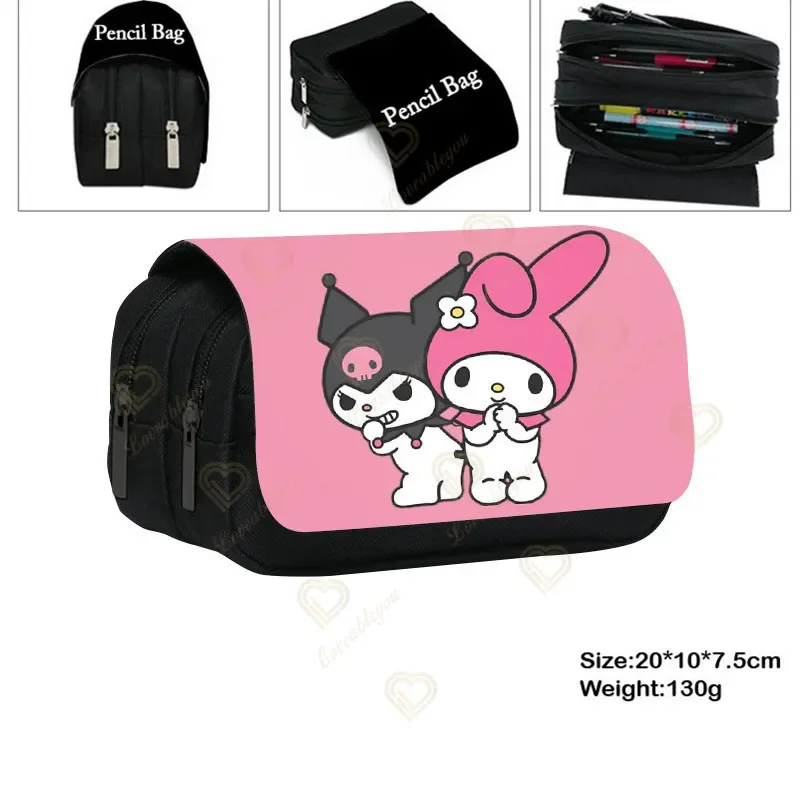 Пеналы Sanrio Kawaii Hello Kitty Cinnamoroll Kuromi My Melody Purin Dog фоторучка сумка для карандашей