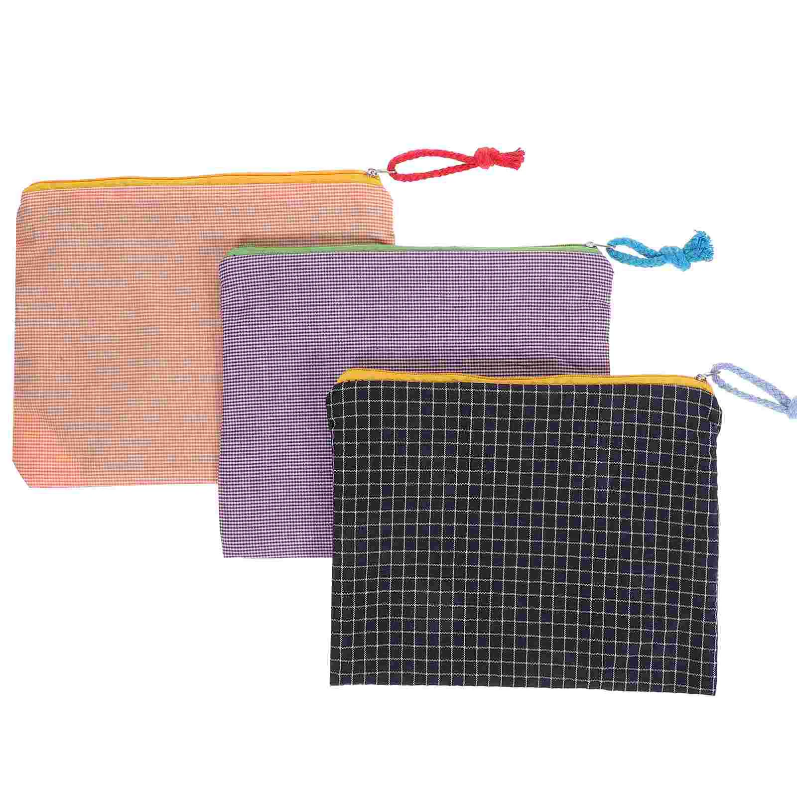 3 шт. пенал большой емкости маленькая клетчатая сумка Miss Travel туалетные