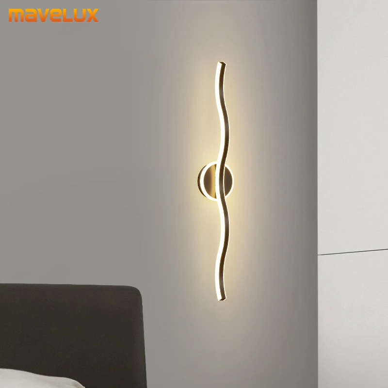 New Modern Led Strip Wall Lamp Living Room Background Wall Decoration Lamps Bedroom Bedside Staircase Balcony Porch Wall Light