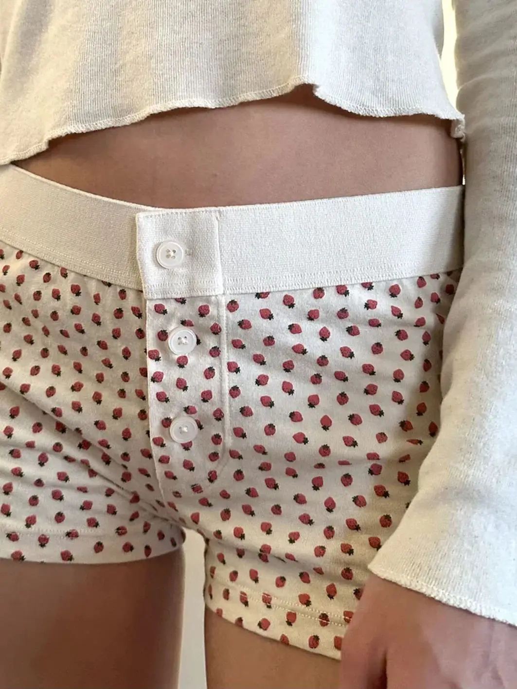 2 шт./пакет клубничные хлопковые шорты-боксеры женские прямые короткие брюки с