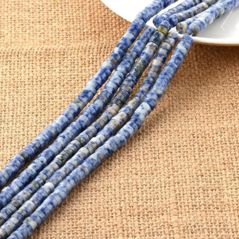 

3x6 мм, натуральный синий кальдалитовый круглый плоский диск, аксессуары для изготовления ювелирных изделий, браслетов, сережек, оптовая про...