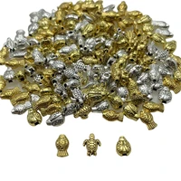 alloy mini fish turtle ladybug spacer gasket beaded bracelet necklace jewelry amulet craft making diy accessories wholesale