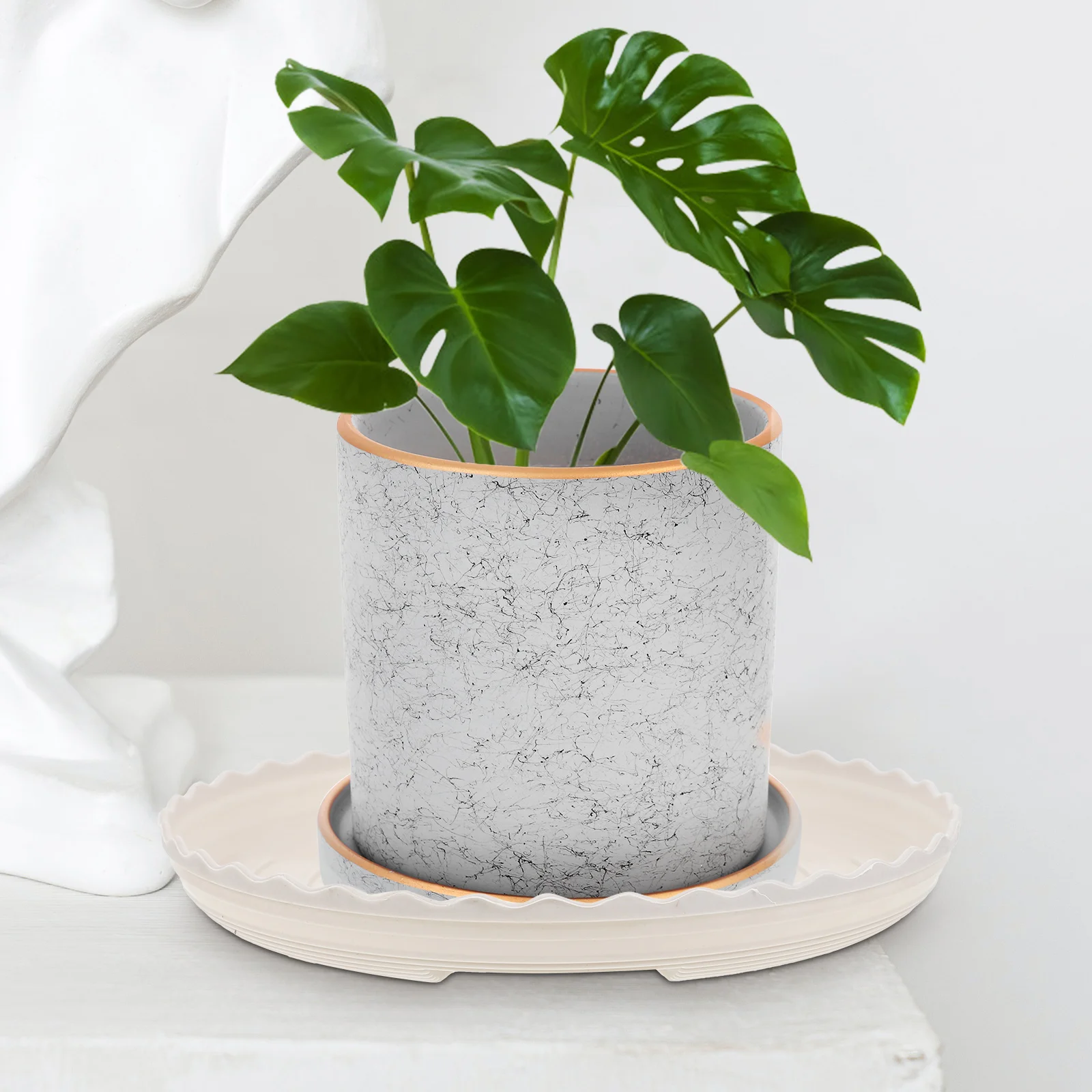 

20 Pcs Flower Pot Tray House Plants Indoor Planter Plates Catch Water Trays Plastic Humidity