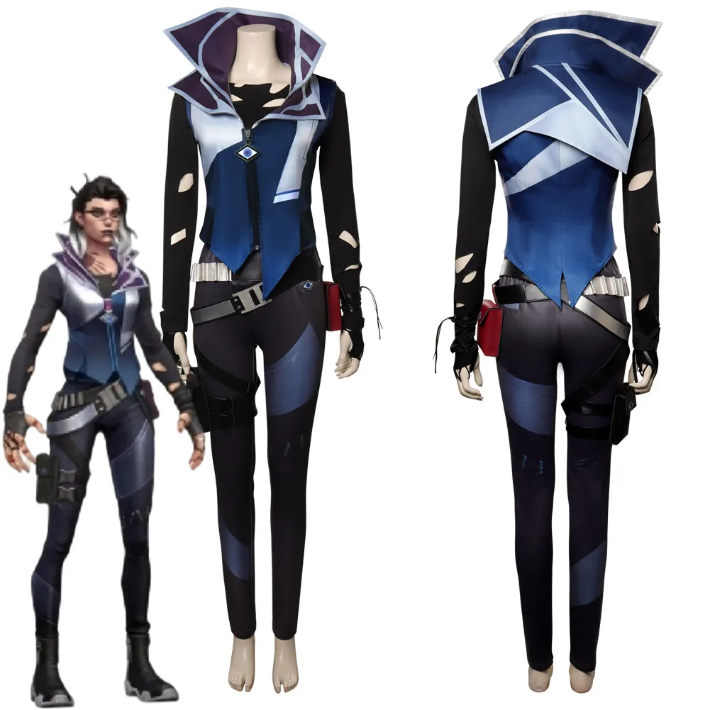 

Valorant Fade Cosplay Costume Outfits Halloween Carnival Suit