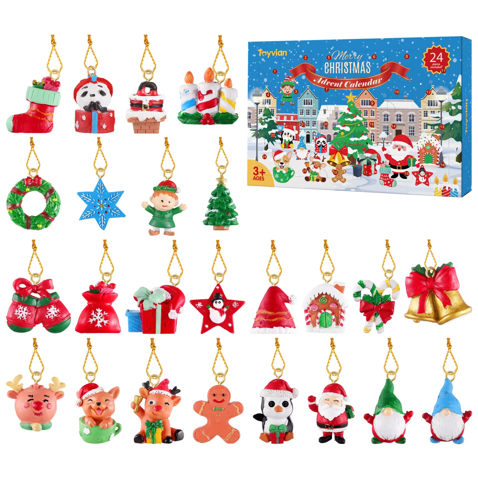 

Calendar Advent Christmas Ornaments Countdown Kids Treehangingtoys Charms Decoration Calendars Decorations Teens Wooden Resin