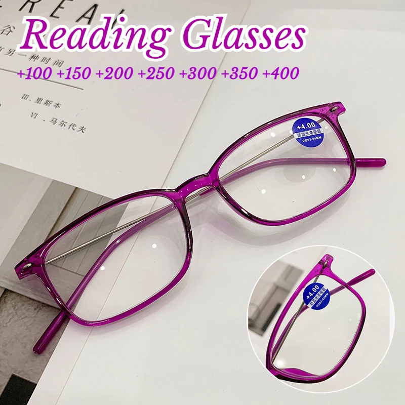 

2022 New Fashion Anti-Blue Light Reading Glasses Women Men Optical Computer Glasses Presbyopia +1.0+1.5+2.0+2.5+3.0+3.5+4.0