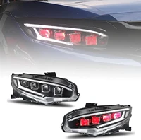 led light headlights for honda civic10th gen 2016 2021 head lamps assembly sequential turn signal