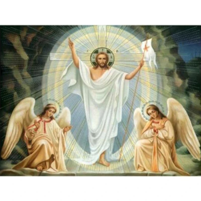 

Полноразмерная Алмазная картина 5D «сделай сам», мозаика с квадратными углами для вышивки, христианская религия, портрет, украшение для дома