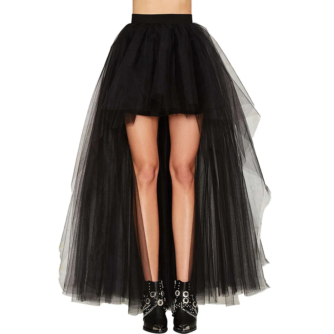 Foreign Trade Summer net gauze Skirt Large Swing Dovetail Skirt Large Size Sexy Fashion Street Mopping Skirt