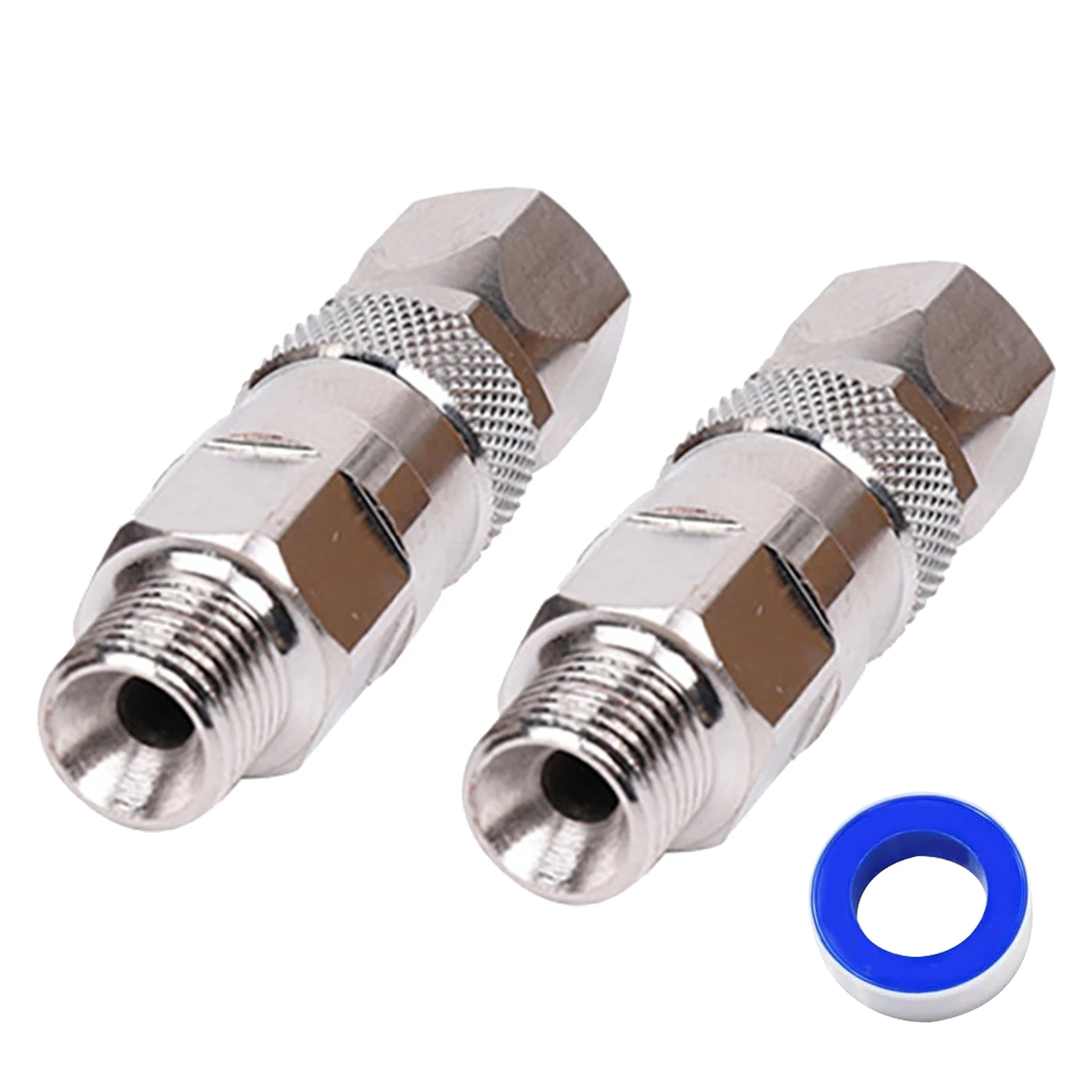 

2pcs Accessories Durable Swivel Joint Tools High Pressure Easy Install Lightweight Spray Pneumatic Parts Stainless Steel Airless