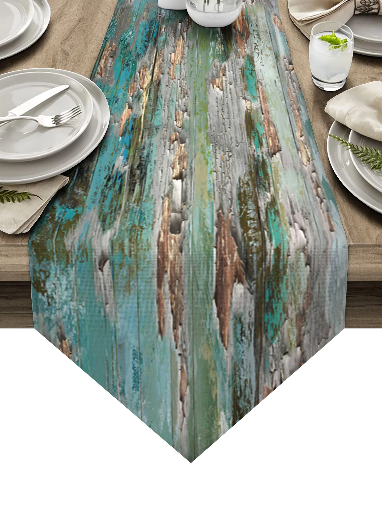 

Винтажная настольная скатерть с текстурой газеты и текстурой древесины, свадебное украшение в стиле бохо, скатерть для вечевечерние, дома, ...