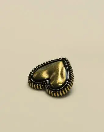 10 шт./партия металлические пуговицы в форме сердца 19/23 мм