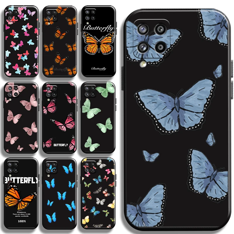 

Simplicity Pretty Butterfly For Samsung Galaxy A21 A21S Phone Case Black Carcasa Back Cases Full Protection Shell Coque Funda