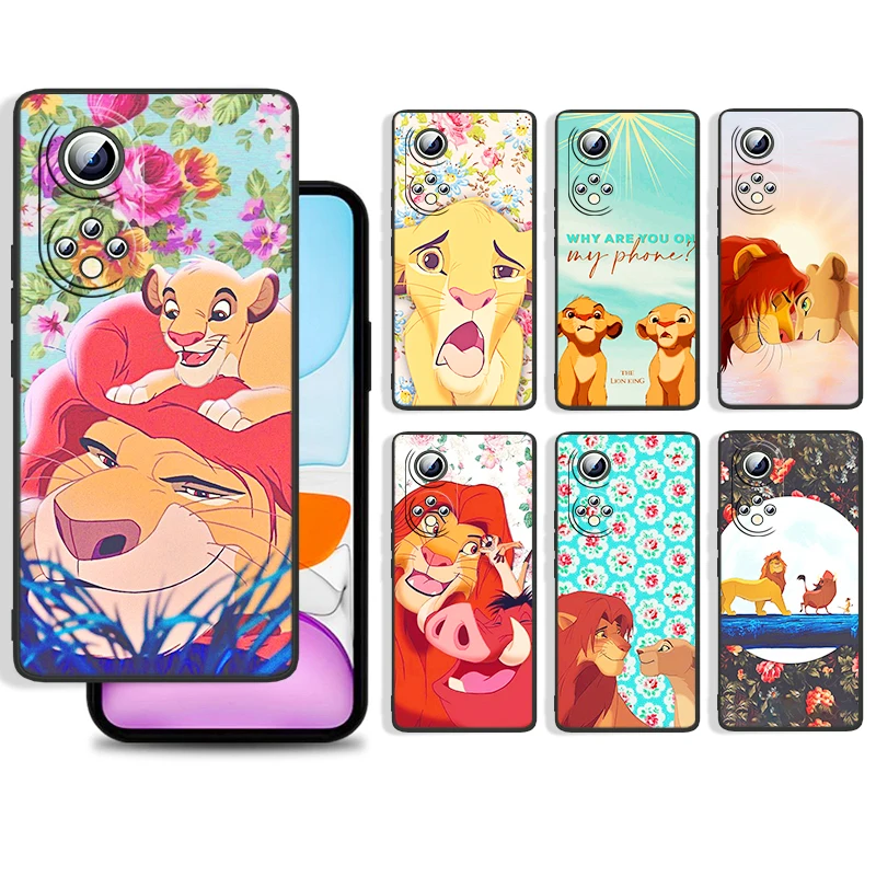 

Cartoon The lion king simba Phone Case For Honor 70 60 SE 50 X8 X7 X30 X20 20 10 10X 10i 9C 9A 9X 8A 8X Pro Black Cover