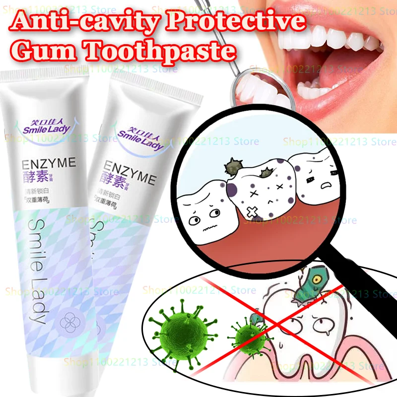 

Enzyme Whitening Toothpaste Anti-cavity Protection Gum Toothpaste Mint Flavor 180g To Remove Yellow Teeth Stains Fresh Breath