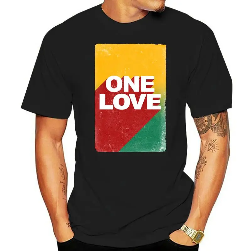 

JAMAICAN ONE LOVE REGGAE RASTA JAMAICA DUB MUSIC 100%cotton Mens T-shirt TEE
