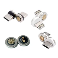 1pcs round magnetic cable plug for ios type c 3a micro usb plugs fast charging adapter durable phone charging cable magnetic tip