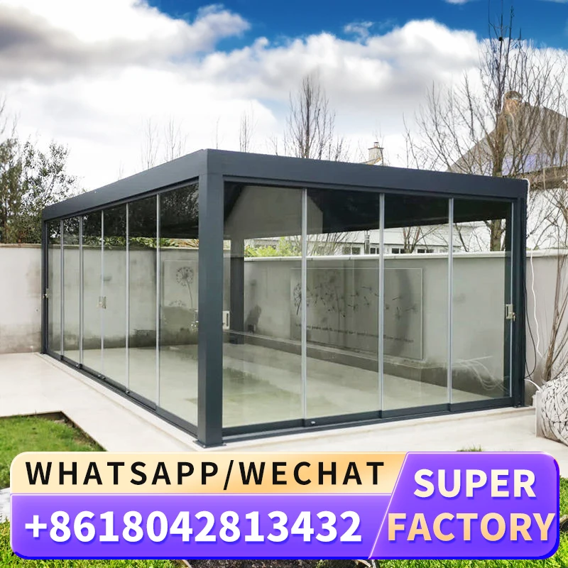 3x3 3x4 4x4 6x4 м от производителя современная уличная биоклиматическая беседка