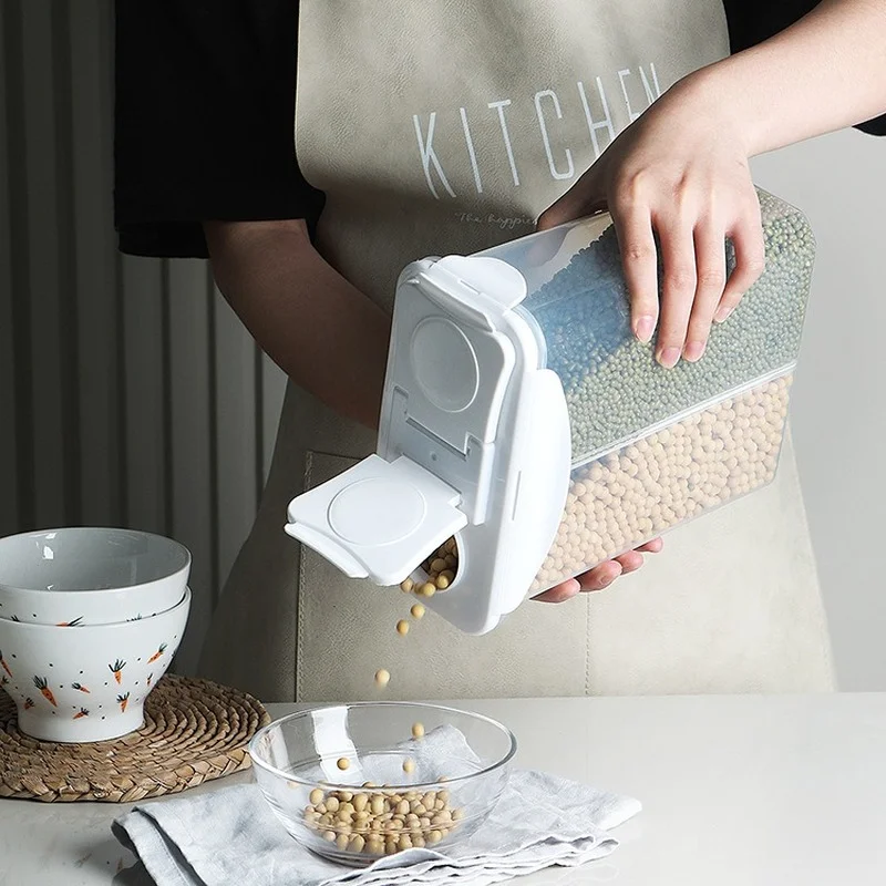 

Контейнер для хранения риса, герметичная банка для пищевых продуктов, контейнер для хранения злаков, контейнер для хранения зерна на кухню, ...