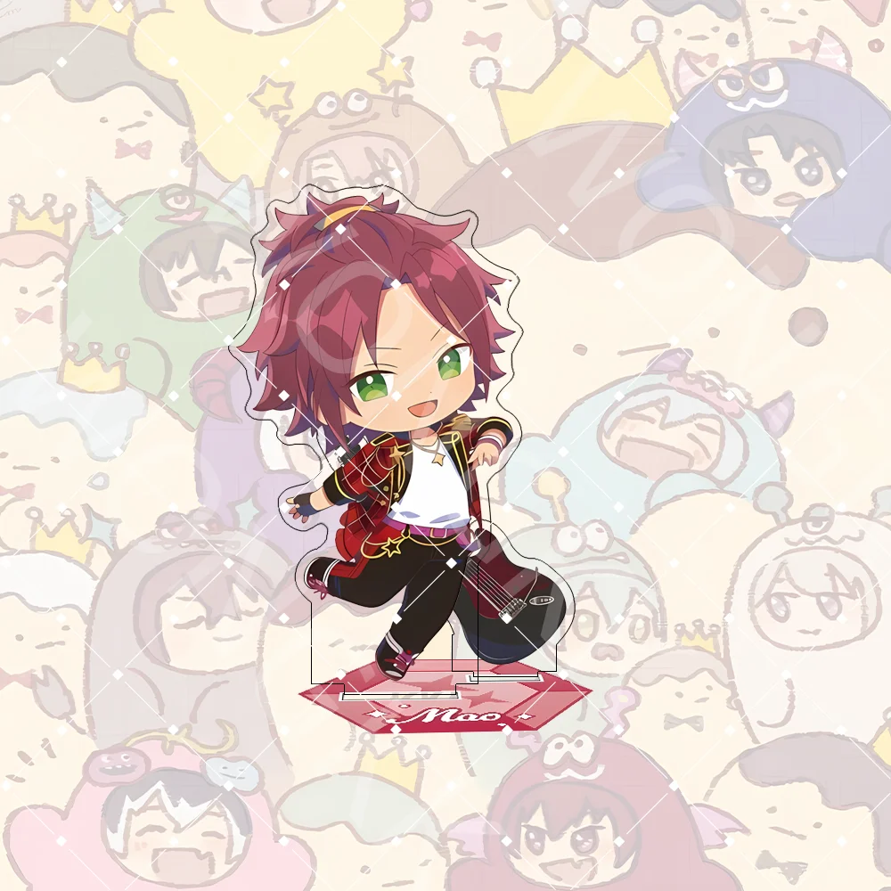 Фото Акриловая подставка-брелок Game Ensemble Stars 10 см: Ватару Хибик, Эйчи Тенсюин, Хокуто Хидака. Декор для стола для фанатов аниме. №3