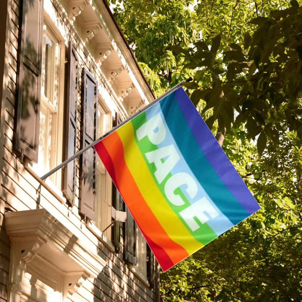 

Украинский мир, флаг из полиэстера, подвесные флажки для улицы, для сада, Радужный Флаг, баннер для свадьбы