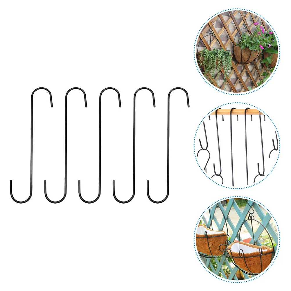 

5 PCS Garden Hook Stand Birds Accessory Practical Gardening Moat Feeder Insect Guard Metal