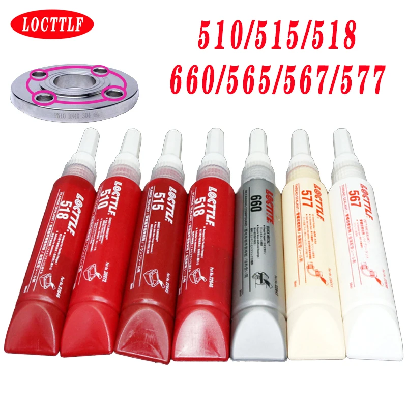 

Pipe Thread Glue Flat Sealant 510 515 518 565 567 577 660 Anaerobic Sealing Adhesive Flat Metal Fitting Glue same as locttlf