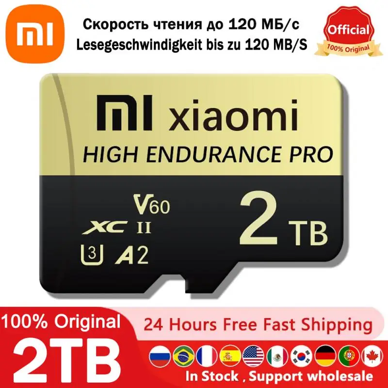 Высокоскоростная карта памяти Xiaomi C10 U3 1 ТБ V30 Micro TF SD 128 ГБ 256 флэш-карта для камеры