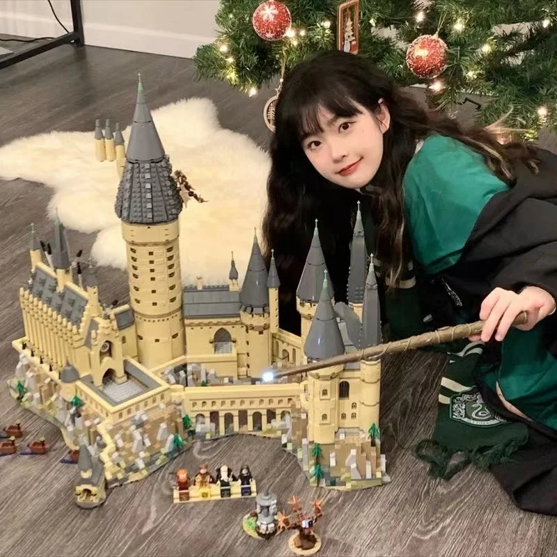 

In Stock Movie Series Magic School Castle Model Compatible 71043 Building Blocks Bricks Toys For Kids Christmas Birthday Gifts