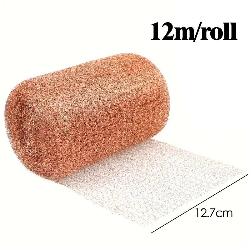 

1-15 м медная сетка с защитой от вредителей, рулон медной сетки для мышей 12,7 см, сетка из чистой меди, медная проволока с защитой от улитки, медная сетка, садовые принадлежности