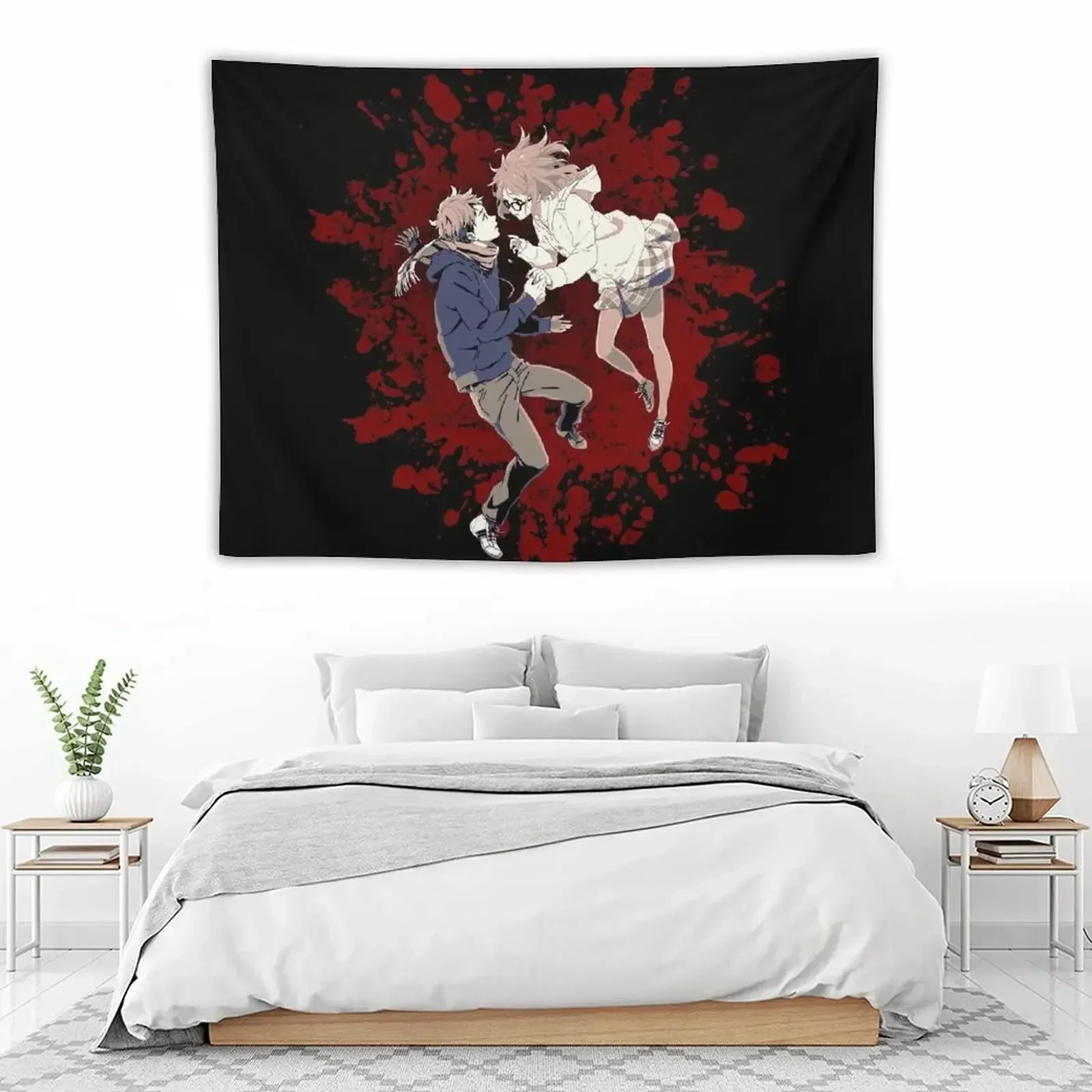 Kyoukai no kanata гобелен для комнаты эстетическая настенная роспись корейский декор