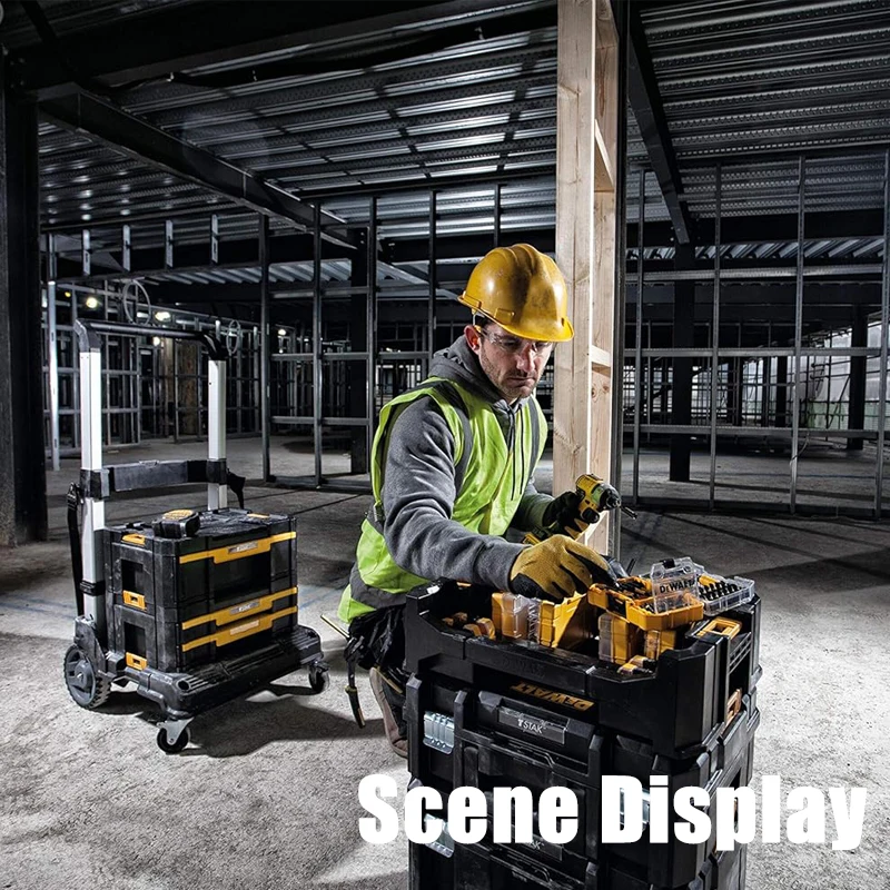 Фото Системный кейс DEWALT DT70716-QZ TSTAK: штабелируемый, съемный, портативный, пластиковый, для хранения и переноски инструментов №5