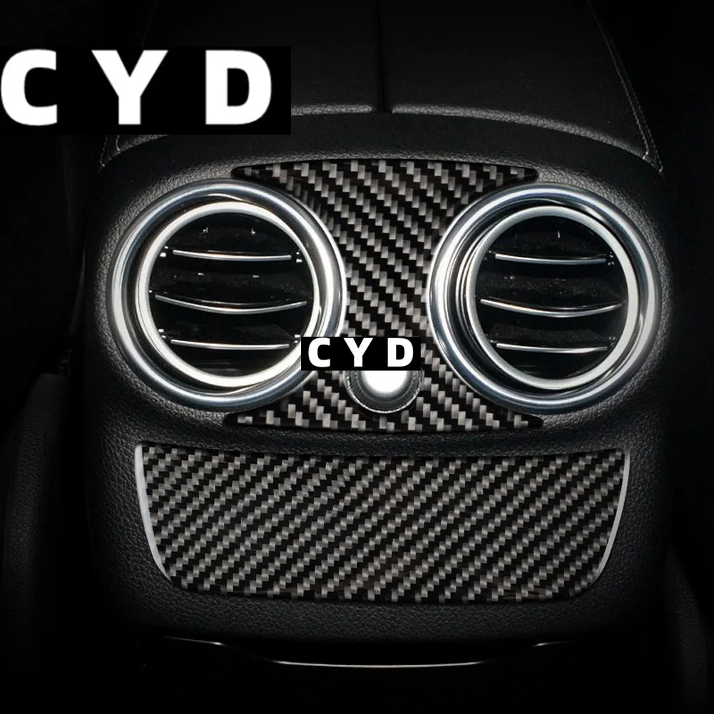 

Автомобильные аксессуары из мягкого углеродного волокна для Mercedes Benz E C GLC Class W213 W205 X253, задний подлокотник кондиционера, крышка для отделки в...