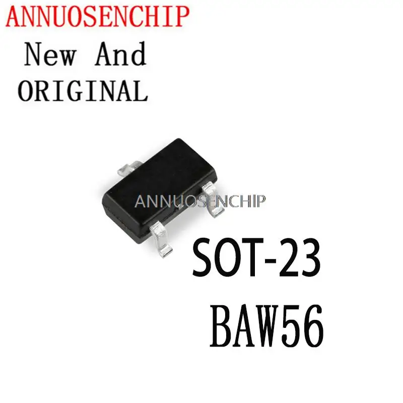 100 шт., новый и оригинальный транзистор SOT-23 A1 A1t SOT23 SMD BAW56