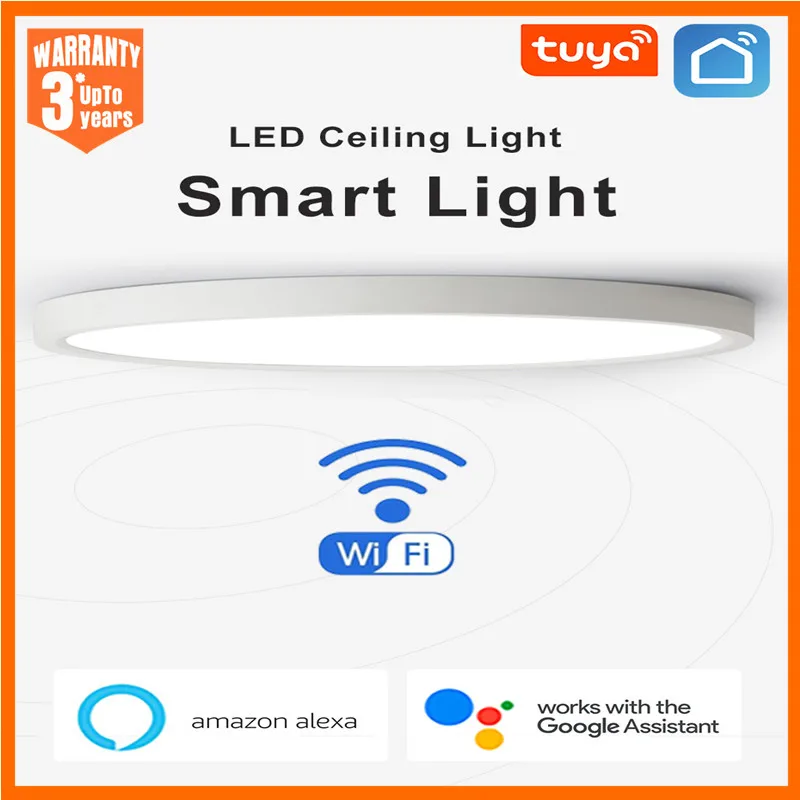 

Xiaomi Smart Slim Ceiling Lamp Bedroom Living Room WIFI Electronic Intelligent Tuya LED Ceiling Light 18/24/32/36/45W