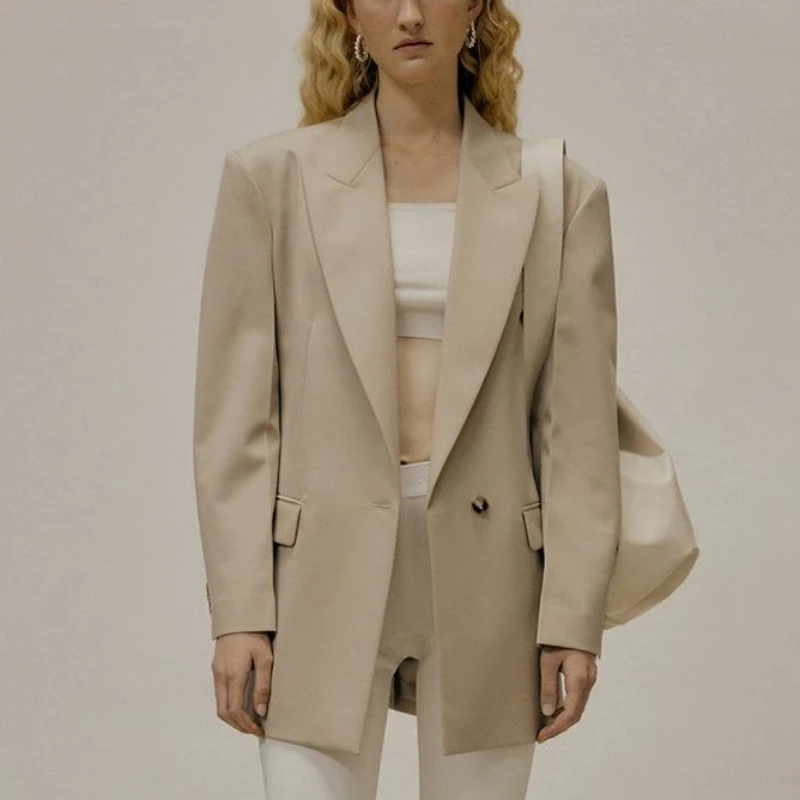 

Женский шерстяной Блейзер на одной пуговице с длинным рукавом