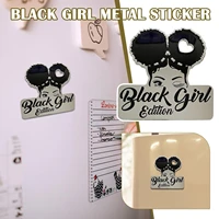 black girl 3d metal stickers black girl edition emblem badge decal truck fender phone decor decals laptop sticker 3d car f5k3