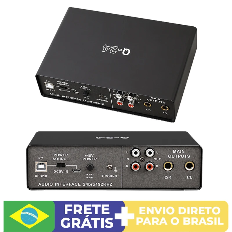 

TEYUN Q-24 Professional Audio Sound Card with Monitor Electric Guitar Live Broadcast Recording for Studio Singing Computer PC