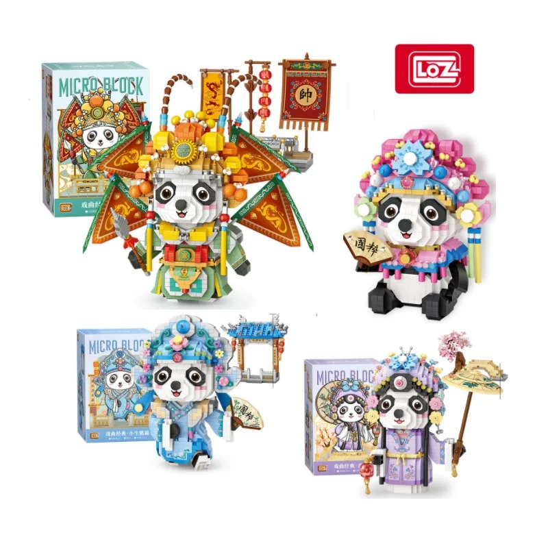 

LOZ Mini Blocks Chinese Opera Panda Fun Collection Figures Bricks for Girls Gifts Cute Doll Children Toy Kids Adult Present 8107