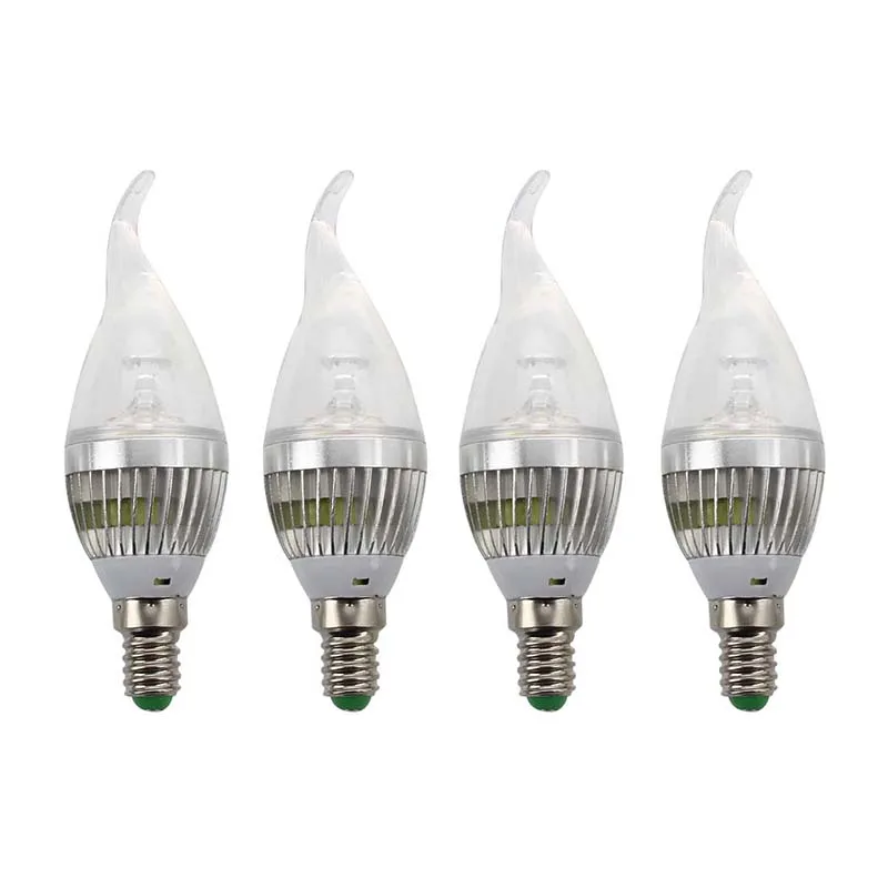 

4 X E14 Bulb Lamp Spotlight 3 White Leds 10000K 85-265V