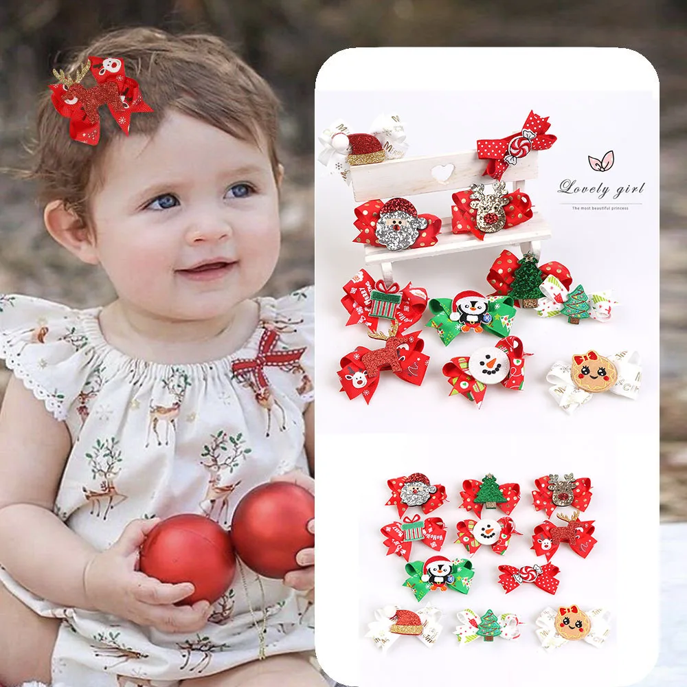 

Children's Hair Ornaments Christmas Headdress Antler Hair Clip Girls Hairpins Baby Side Hair Clips