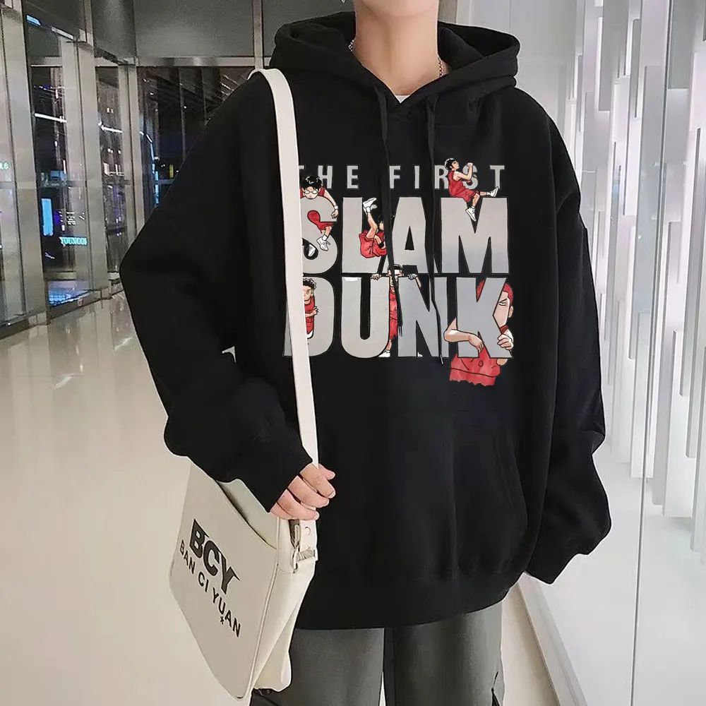 

Anime Slam Dunk Hoodie Sakuragi Hanamichi Akagi Takenori Print Hoodies Long Sleeve Sweatshirt Oversized Fleece Tracksuit Unisex