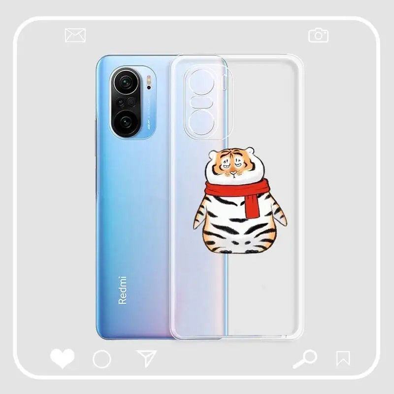 Симпатичный чехол с изображением тигра для телефона Samsung S20 S10 lite S21 plus Redmi Note8 9pro
