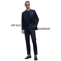 2022 fashion new suits for men 2 piece stripe business peaked lapel costume homme double breasted blazer pants
