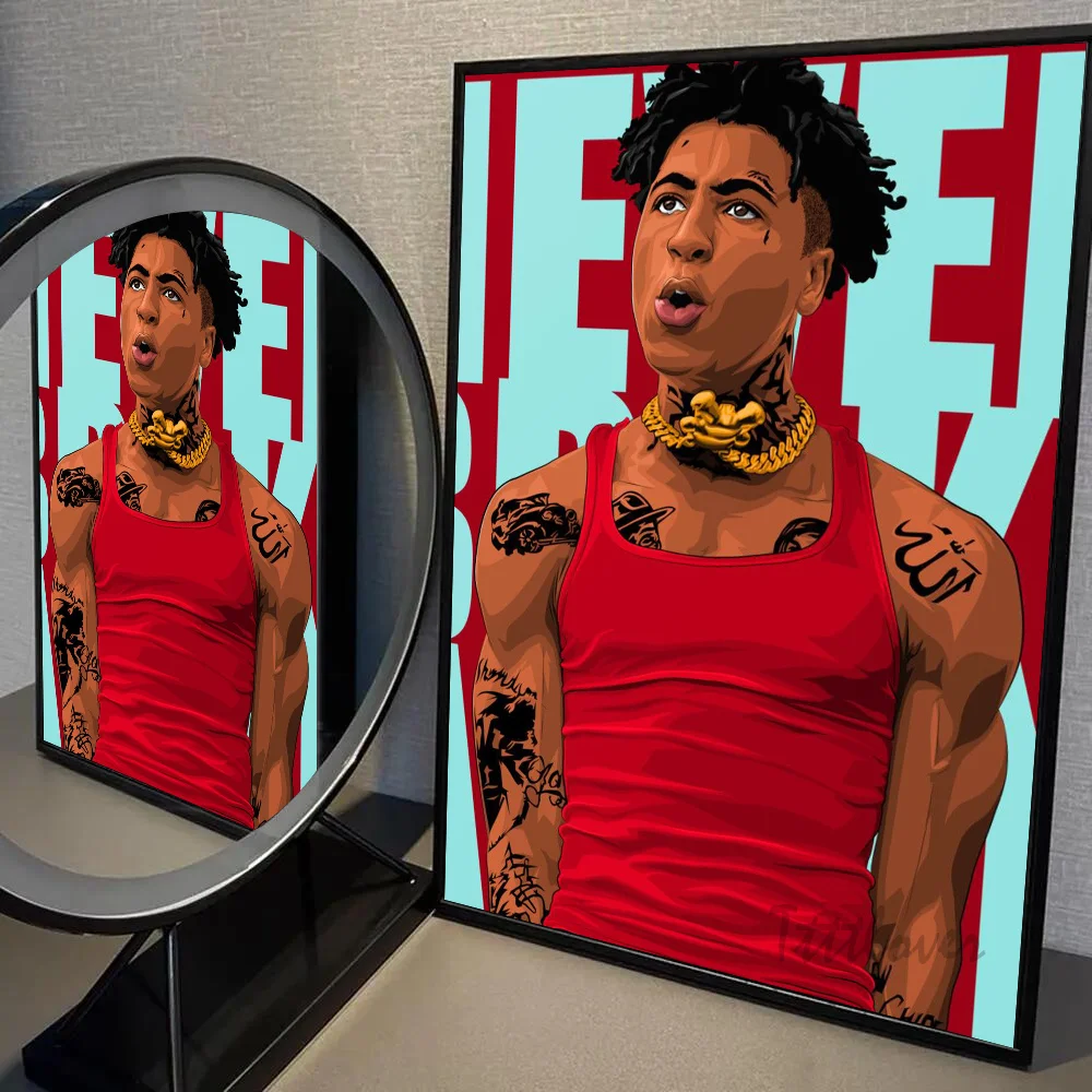 Nba YoungBoy Rapper Star Poster Wall Art Home Decor Room Digital Painting Living Restaurant Kitchen