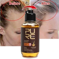 purc hair growth essential oil shampoo anti hair loss treatment strengthen hair roots fast grow men women hair products 100ml