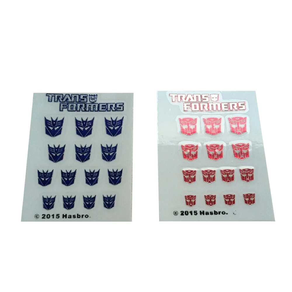 

Трансформирующиеся металлические горячие серебряные стерео Переводные логотипы Ttickers