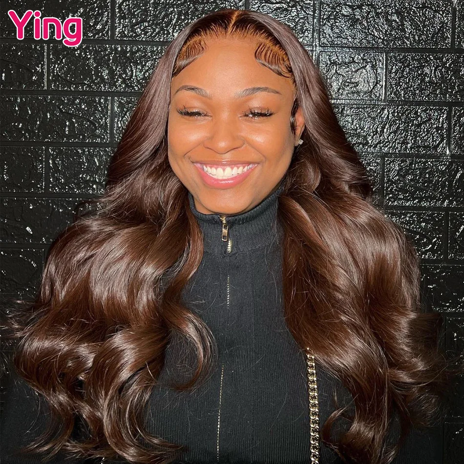 Ying Hair Chocolate Brown Color 12 A 5x5 Transparent Lace Wig 13x4 Lace Front Wig Remy Human Hair 13x6 Lace Front Wig PrePlucked