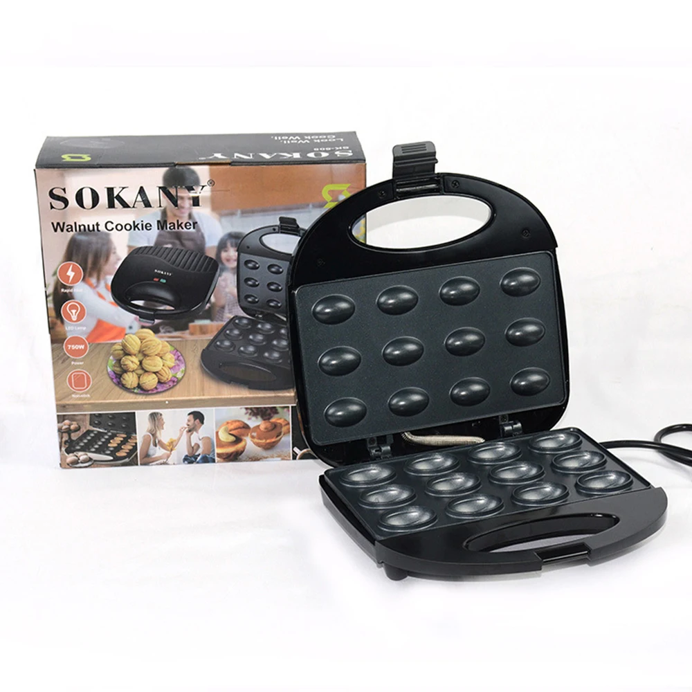 

Electric Walnut Cake Maker Waffle Maker Automatic 12 Holes Nuts Maker Cake Maker Kitchen Breakfast Non-stick Cook Plates