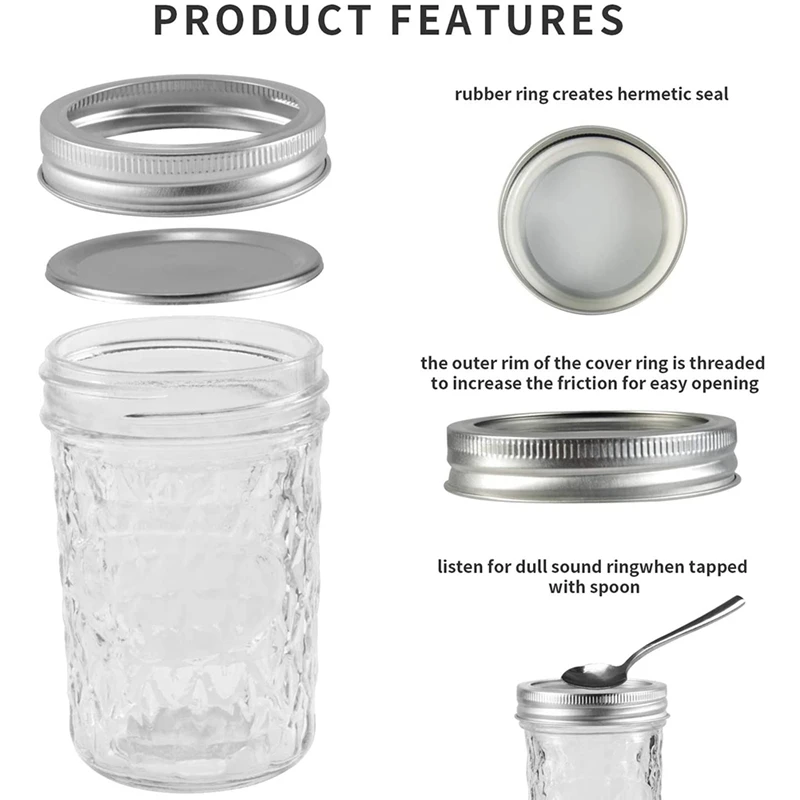 Крышки и кольца для банок Mason консервирования с шариками широкая горловина